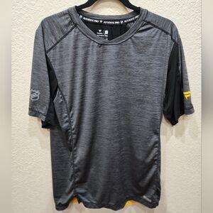 Fanatics NHL Authentic Pro Gray and Black Short Sleeve Tees Casual Comfort
